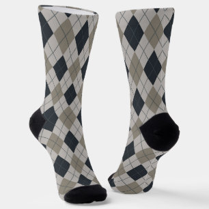 Grau Argyle Socken