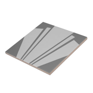 Grau Art Deco Design Fliese