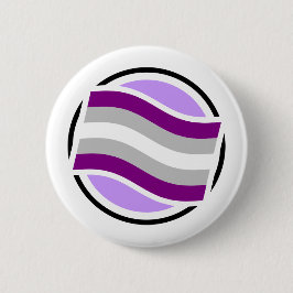 Grau-asexualer Pop-Oben Definitions-Ikonen-Knopf Button