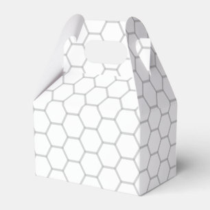Grau auf White Honeycomb Muster Geschenkschachtel