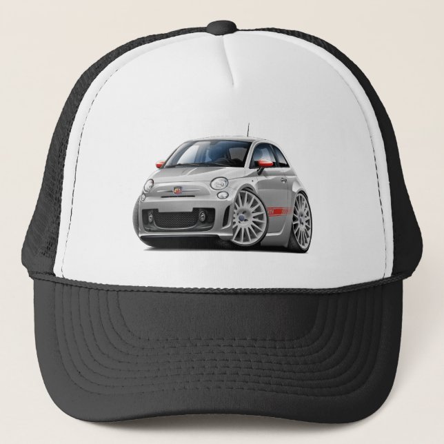 Grau-Auto Fiats 500 Abarth Truckerkappe (Vorderseite)
