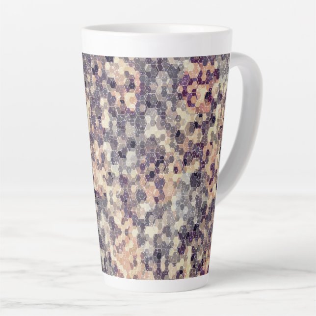 grau, beige geometrisch milchtasse (Rechte Ecke)