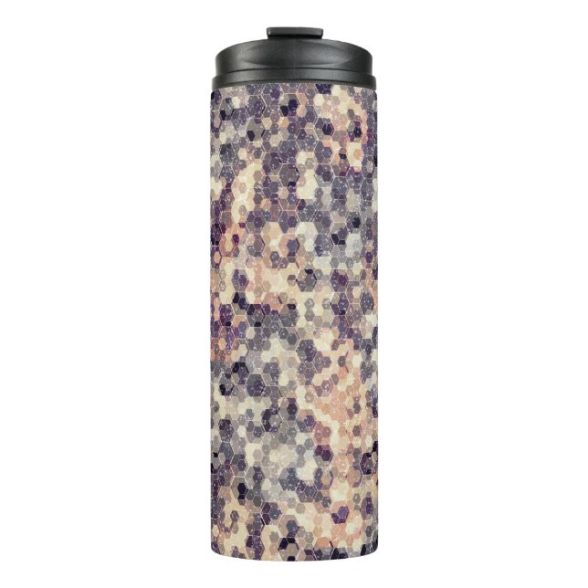 grau, beige geometrisch thermosbecher (Vorderseite)