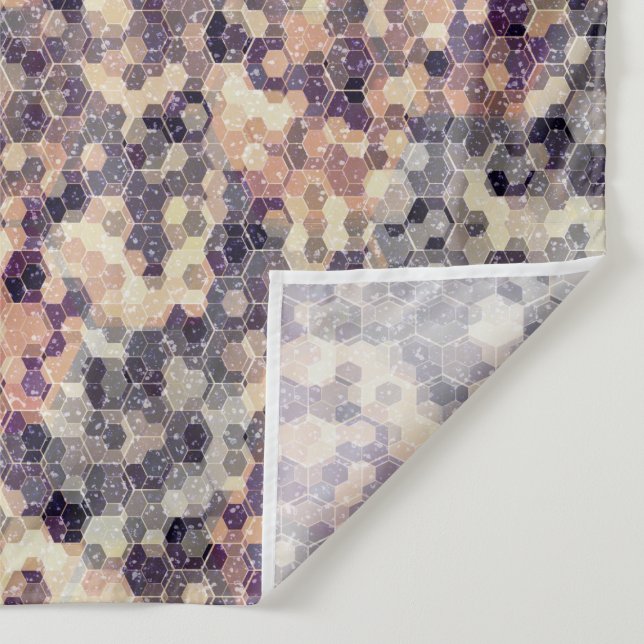 grau, beige geometrisch wandteppich (Detail)