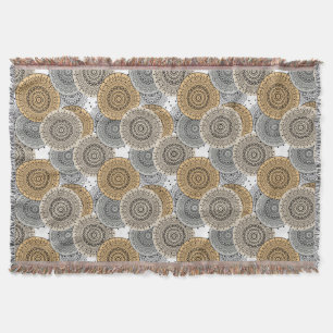 Grau-beige Muster arabischer Mandala orientalische Decke