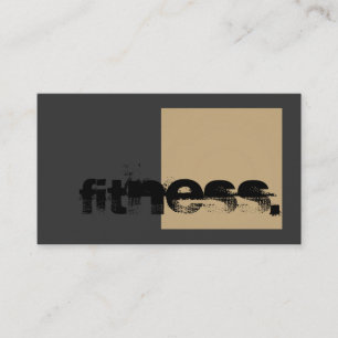 Grau Beige Personal Trainer Fitness Visitenkarte