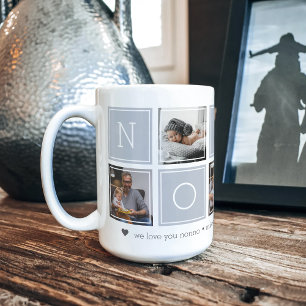 Grau Benutzerdefinierte Collage für Nicht-5-Foto Kaffeetasse