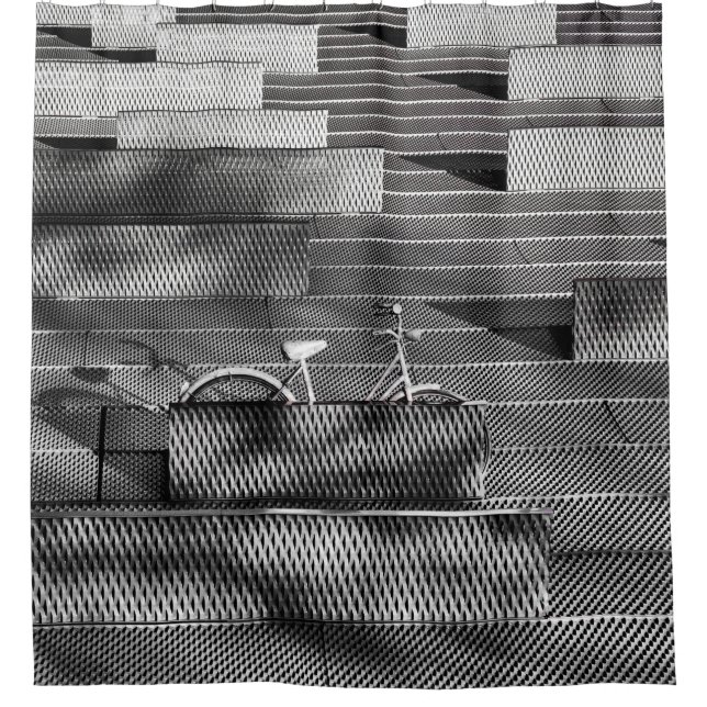 GRAU BICYCLE DUSCHVORHANG (Vorderseite)