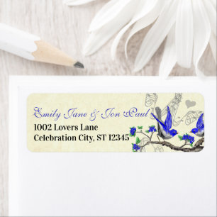 Grau Bird Royal Blue Extra Large Return Label