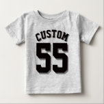 Grau & Black Baby | Sports Jersey T-shirt<br><div class="desc">Grau & Black Baby | Sports Jersey Design ・ Baby Romper</div>