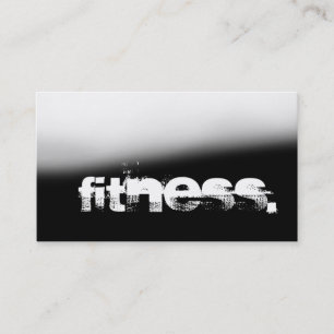 Grau Black Personal Trainer Fitness Business Card Visitenkarte