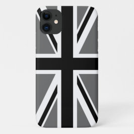 Grau Black und White Union Jack Case-Mate iPhone Hülle