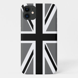 Grau Black und White Union Jack Case-Mate iPhone Hülle
