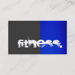 Grau Blau Fitnessstudio Visitenkarte