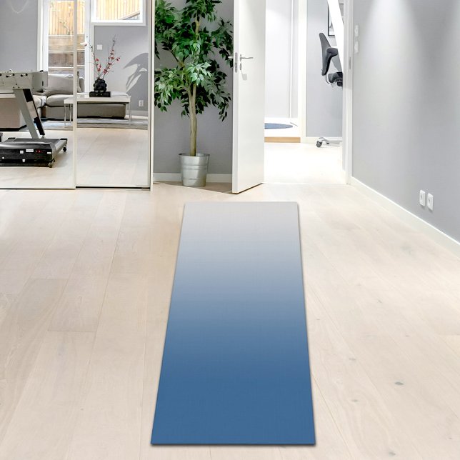 Grau Blau Gradienten Yoga Mat Yogamatte (Von Creator hochgeladen)