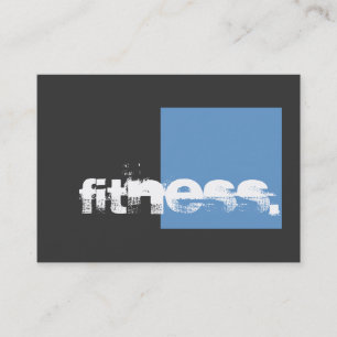 Grau Blau Personal Trainer Trend Geschäftskarte Visitenkarte
