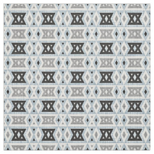 Grau-Blau-schwarz-eklektisches Ethnic-Look Stoff