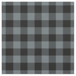 Grau Blau & Schwarz Karo Gingham Stoff