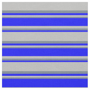 Grau, Blau und Schiefergraue Linien Stoff