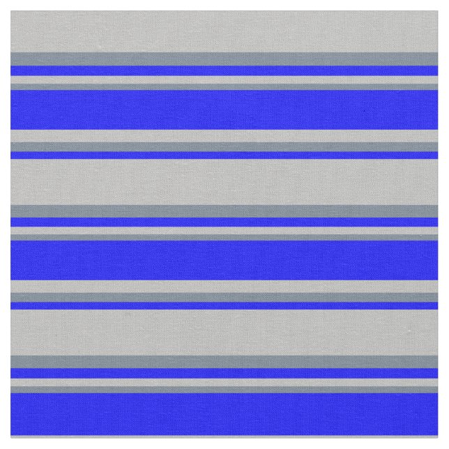 Grau, Blau und Schiefergraue Linien Stoff (Nahaufnahme)