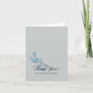 Grau Blaue Libelle Danke