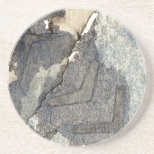grau-blauer Hintergrund Aquarell 2 Getränkeuntersetzer