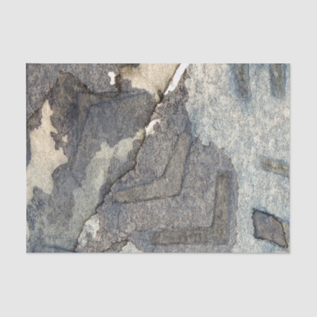 grau-blaues Hintergrund-Aquarell 2 Seidenpapier (Vorderseite)