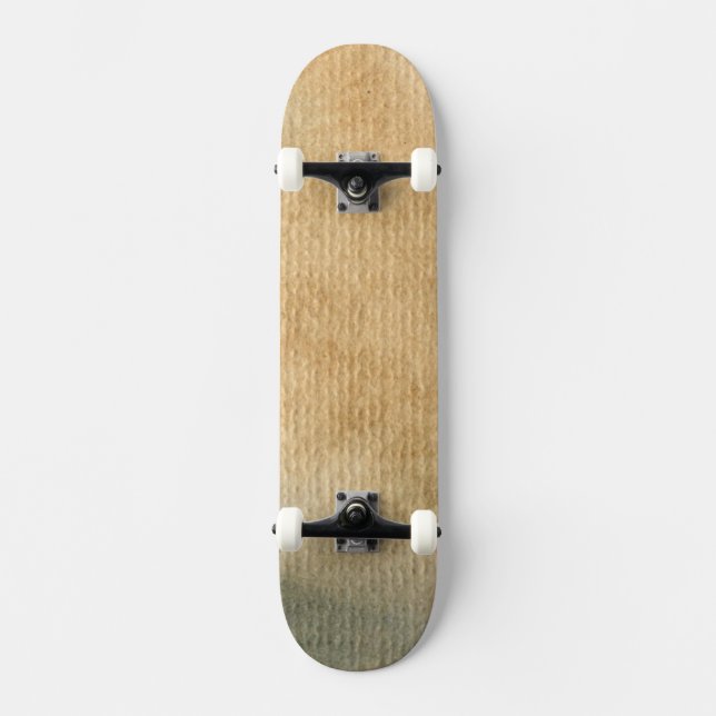 grau-blaues Hintergrund-Aquarell 7 Skateboard (Vorderseite)