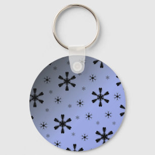 Grau-Blue-Schneeflocken-Schlüsselanhänger Schlüsselanhänger