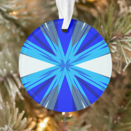 Grau Blue White Winter Weihnachts-Star Snowflake Ornament