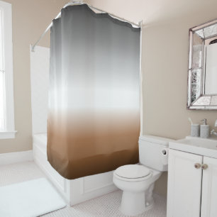 Grau Braun Ombre Neutraler Duschvorhang