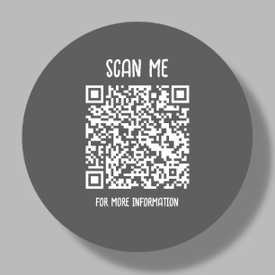 Grau Business QR Code Scannable Runder Aufkleber