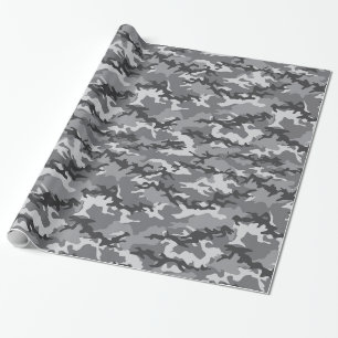 Grau-Camouflage Camouflage Wrapping Paper Geschenkpapier