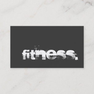 Grau Charm Personal Trainer Fitness Business Card Visitenkarte