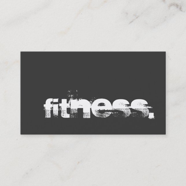 Grau Charm Personal Trainer Fitness Business Card Visitenkarte (Vorderseite)
