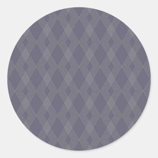 Grau, cool, trendy, einfach, modern, zackförmig runder aufkleber (Vorderseite)