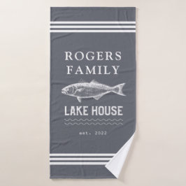 Grau Custom Family Lake House Badetuch Badehandtuch