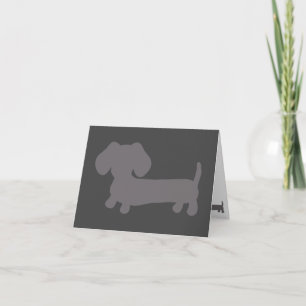 Grau-Dackel Masculine Note Card Karte