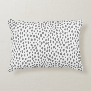 Grau-Dalmatiner-Spots (grau/weiß) Dekokissen