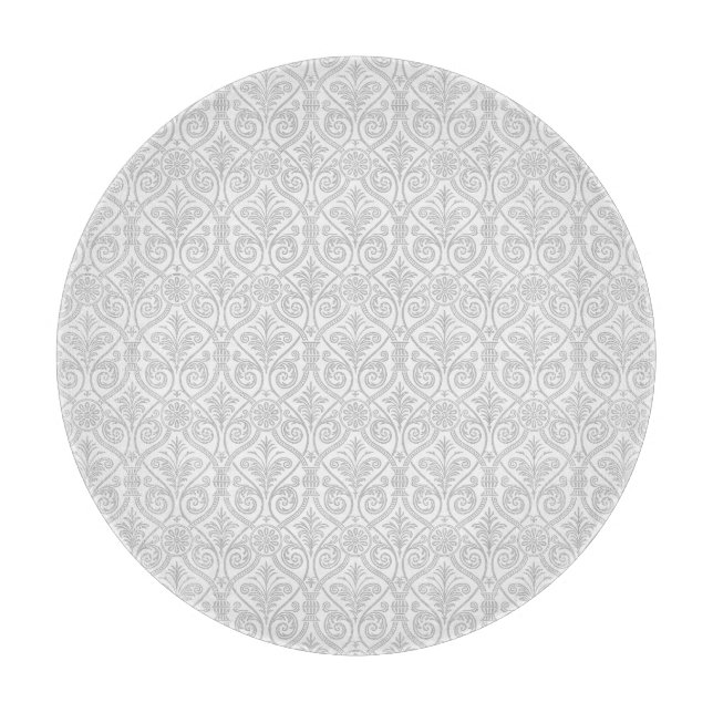 Grau Damask Cutting Board Schneidebrett (Vorderseite)