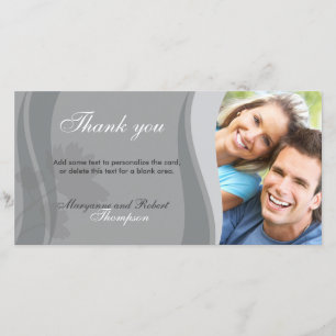 Grau danken Ihnen Fotokarte Dankeskarte