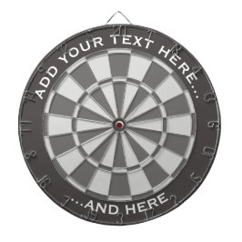 Grau Dartboard mit benutzerdefiniertem Text Dartscheibe