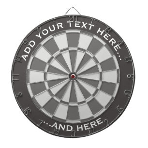 Grau Dartboard mit benutzerdefiniertem Text Dartscheibe