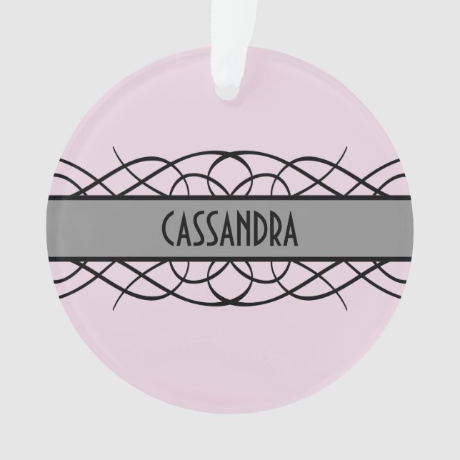 Grau-Deko Blühe Acrylschmuck Ornament (Vorderseite)