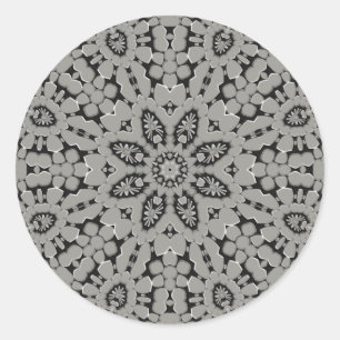 Grau dekorativ Klassischer Rundaufkleber Runder Aufkleber