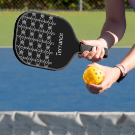 Grau dekoratives Seil, das schwarz umzäunt Pickleball Schläger