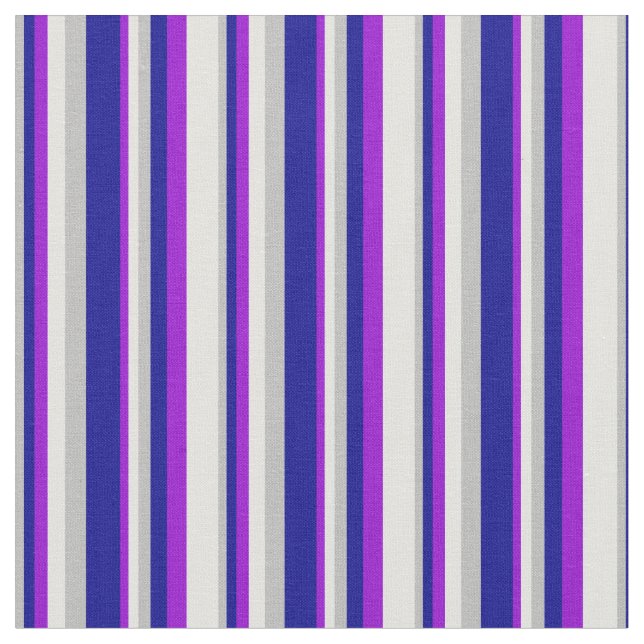 Grau, dunkelblau, dunkle Violette und hellzyanfarb Stoff (Nahaufnahme)