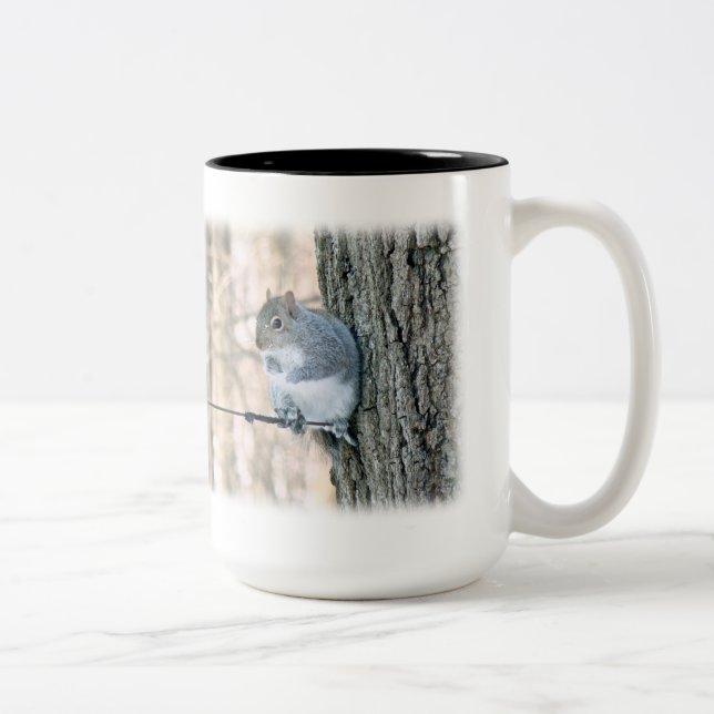 Grau-Eichhörnchen - Sciurus carolinensis Zweifarbige Tasse (Rechts)