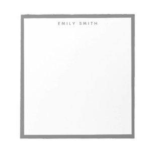 Grau einfach modern notizblock