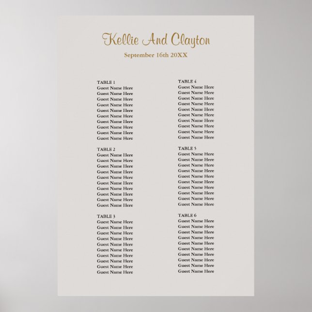 Grau einfache Hochzeitskarte Poster (Vorne)